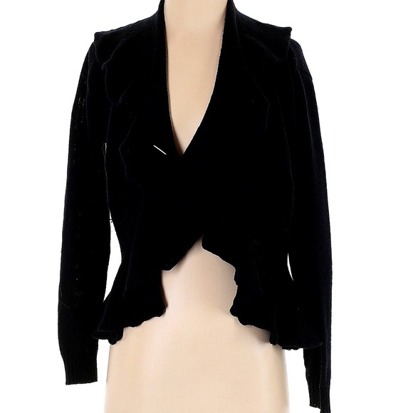 SAGA Cashmire blend RUFFLE SWEATER sz: 3 (LG/XL) Missy/Juniors NEW W/TAGS - Picture 1 of 2